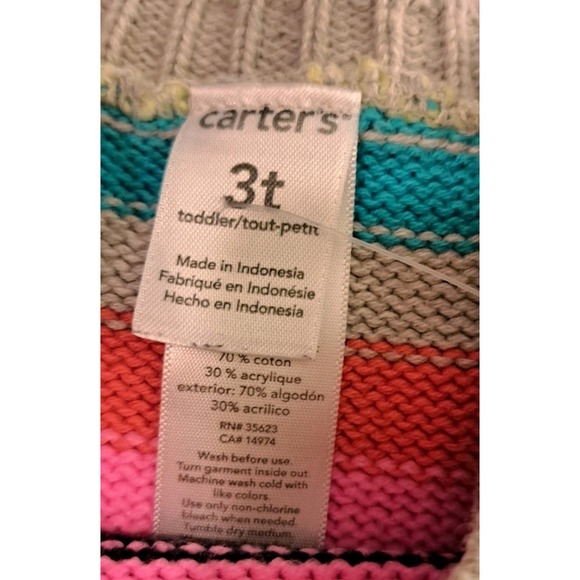 Lot of 5 Girls 3T Carter's Winter Clothing‎ Snow Bibbs Sweater Dress Pjs + - Picture 10 of 15